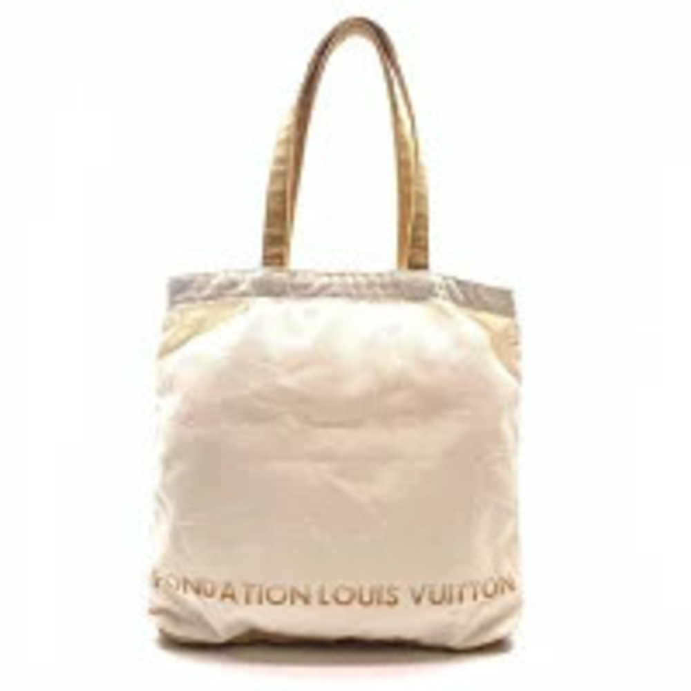 Louis Vuitton Fondation Tote Bag Museum Limited Edition Canvas White Beige